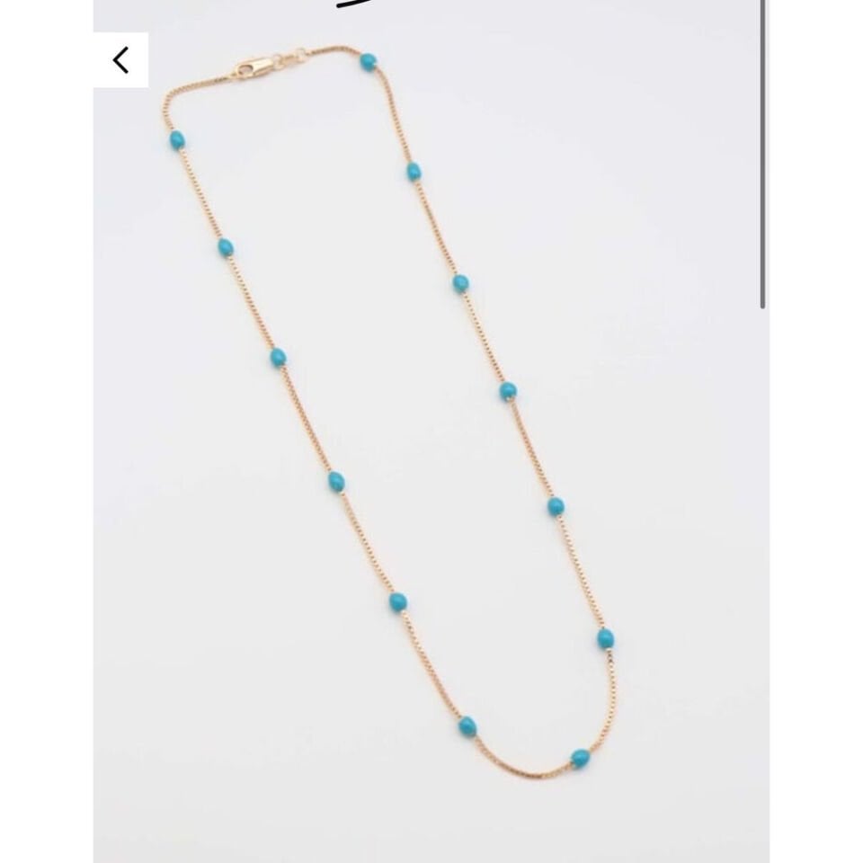 Mavi Top Kolye (45 cm)