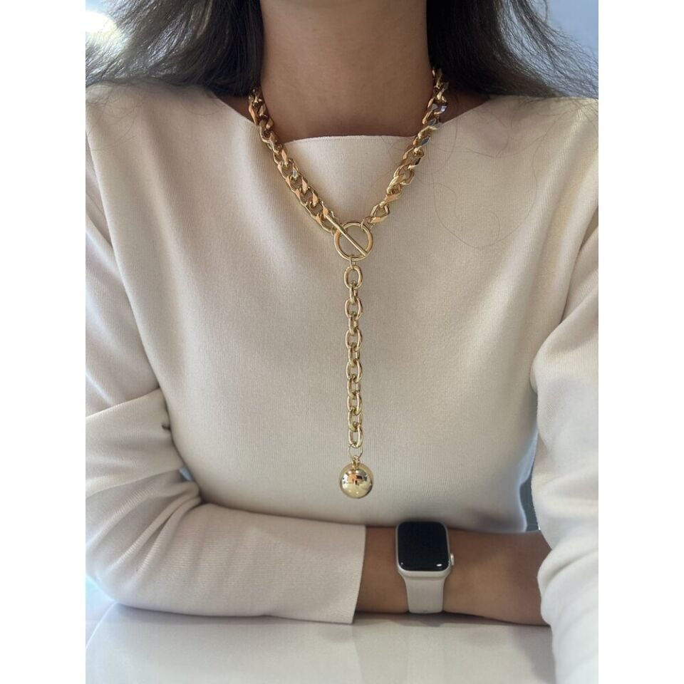 Gold Rengi Zincir Kolye