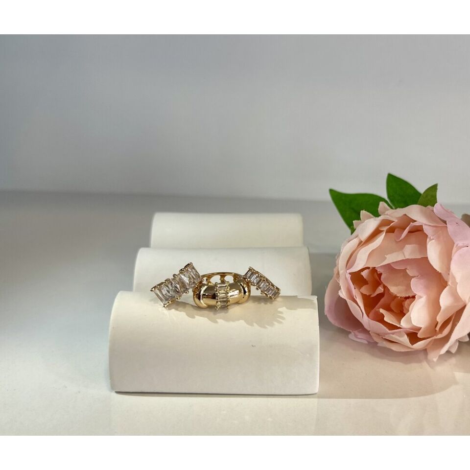 Poes Üçlü Rose Çelik Küpe