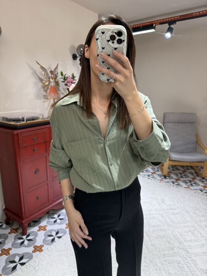 Tensel Kumaş Gömlek - Standart Beden