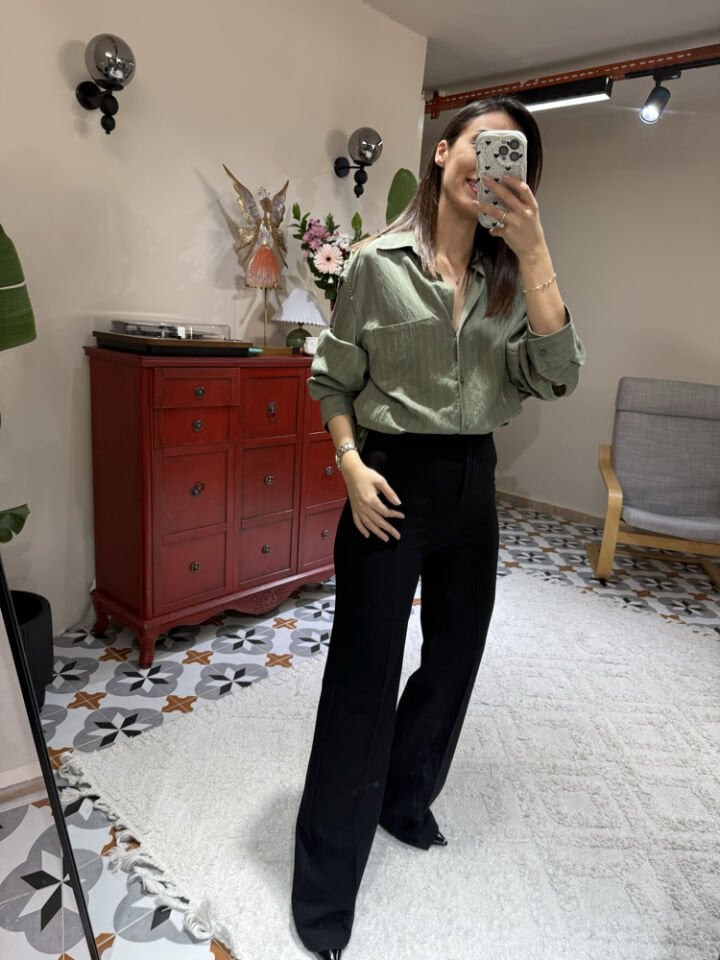 Tensel Kumaş Gömlek - Standart Beden