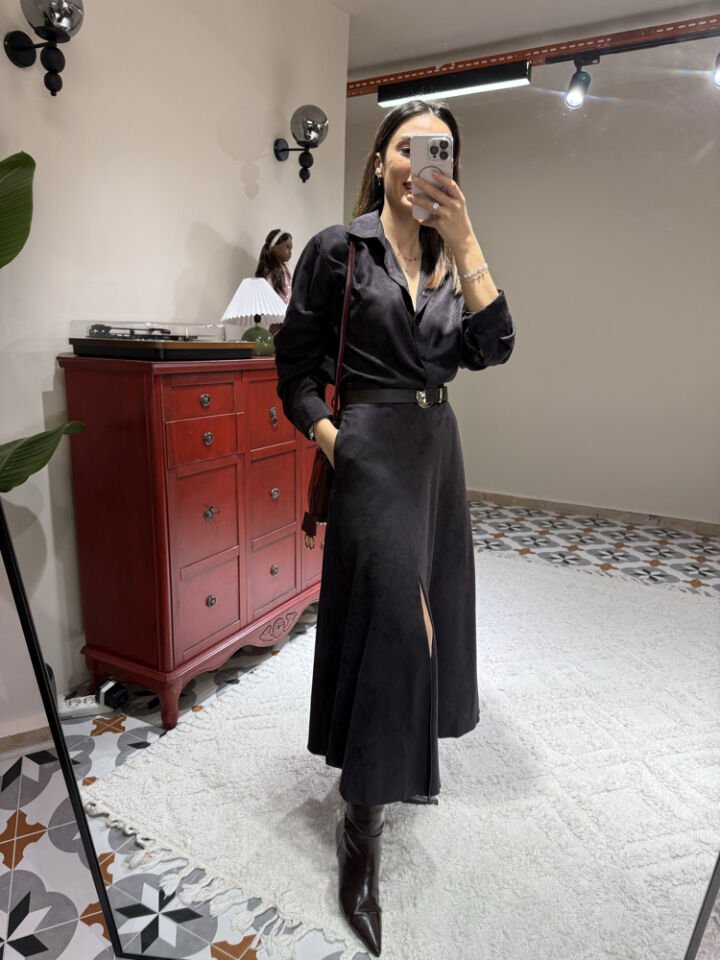 Nubuk Görünümlü Gömlek