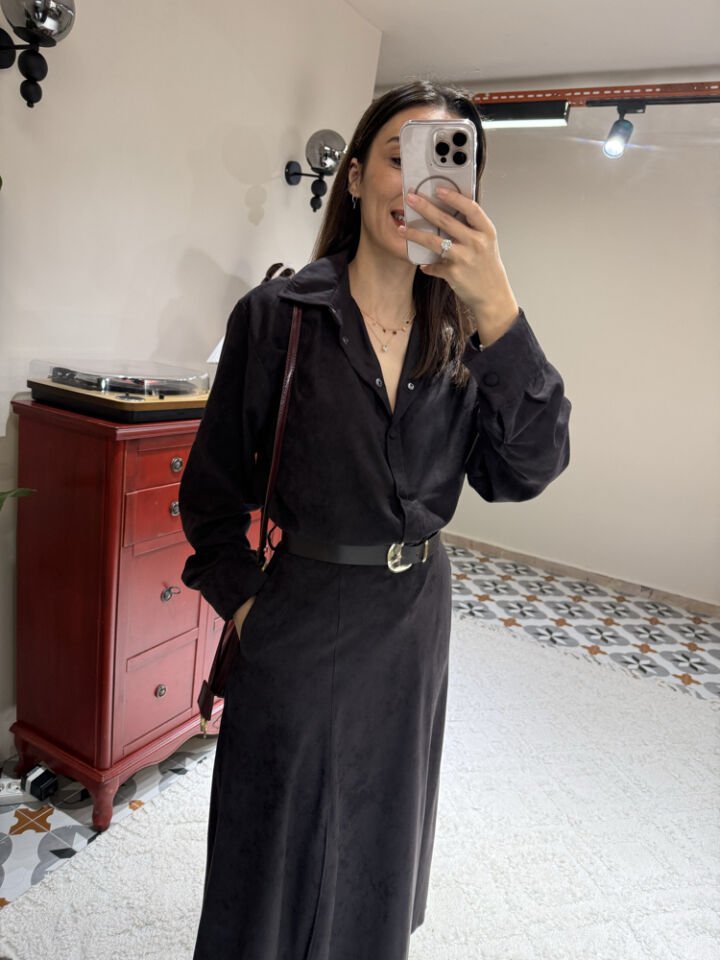 Nubuk Görünümlü Gömlek