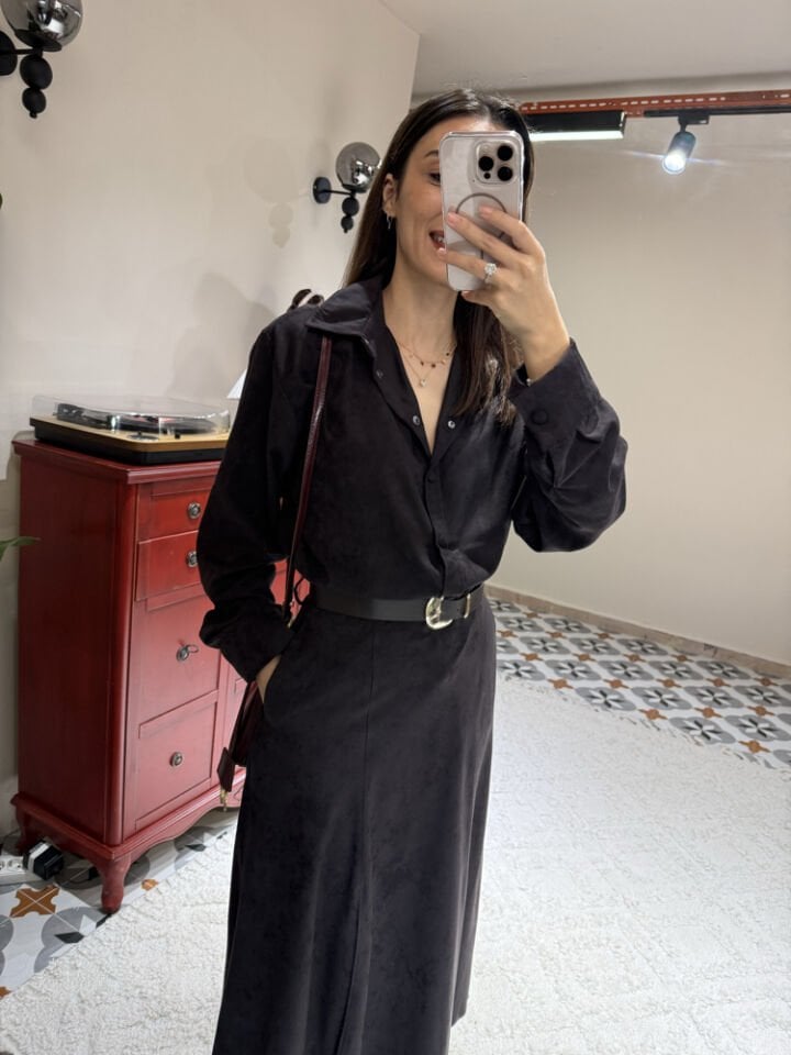 Nubuk Görünümlü Gömlek